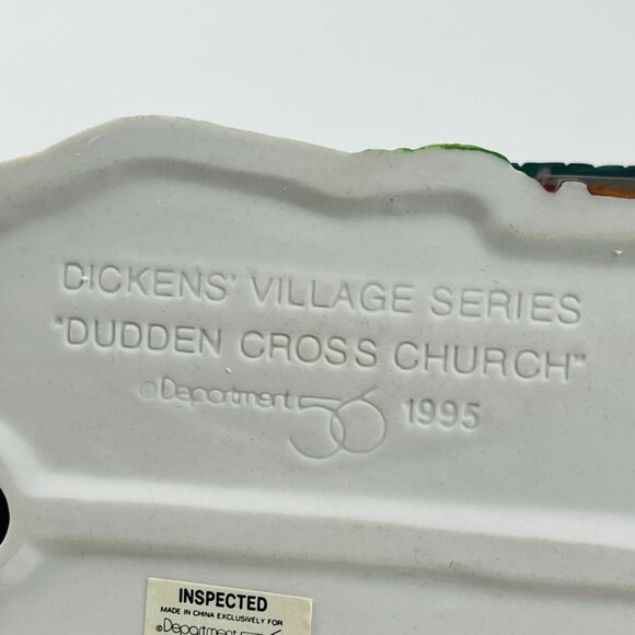 Department 56 Dickens Village Series 1995 Dudden Cross Church Christmas Decor - Picture 4 of 5